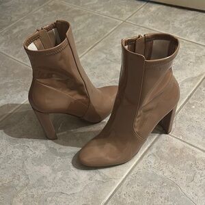 Aldo Glossy Brown Heeled Boots